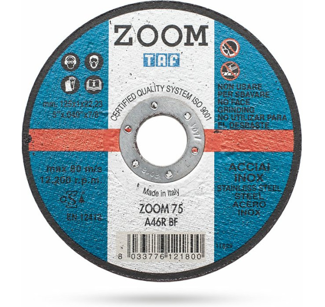 Pjovimo diskas 125x1.0x22.23 TAF ZOOM